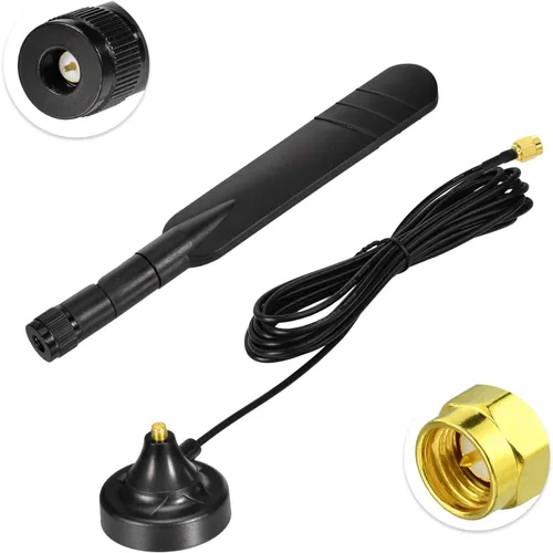 Miniatura 6 de Eightwood Antena 4G LTE con base magnética MIMO SMA Antena macho para 4G LTE Router Hotspot Modem Industrial Celular IoT Gateway Cámara de Seguridad