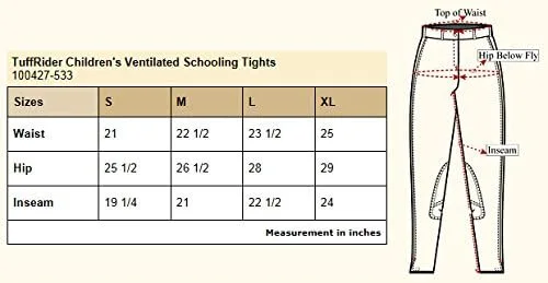 Miniatura 6 de TuffRider Children's Ventilated Schooling Riding Tights