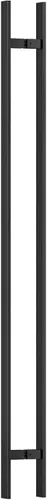 Miniatura 12 de Ranbo Manija de puerta estilo escalera de 36 pulgadas, CTC de 29.921 in, acero inoxidable 304 de 0.047 in de grosor, se adapta a puertas de vidrio