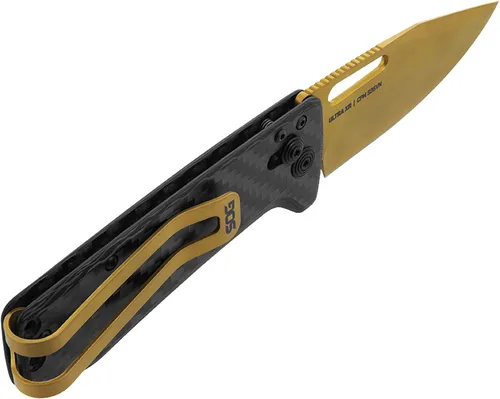 Miniatura 4 de SOG Ultra XR Everyday Carry Slimline Ambidextro CRYO CPM S35VN - Cuchillos plegables de acero inoxidable Bolsillo de titanio/clip para dinero
