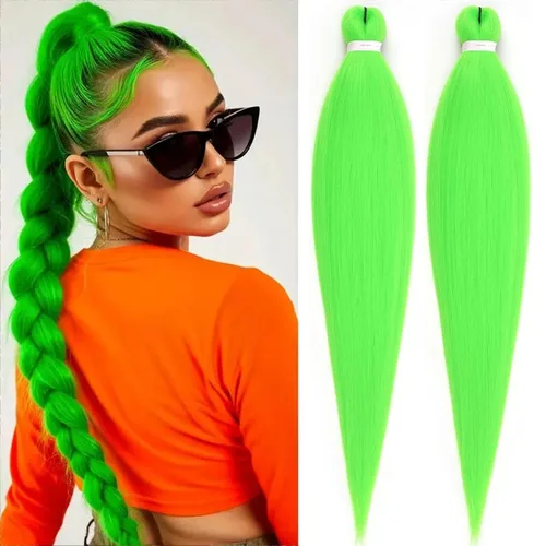 Miniatura 14 de Unionbeauty - Cabello trenzado preestirado de 16 pulgadas, 8 paquetes de cabello rubio trenzado con agua caliente, textura Yaki, trenzas