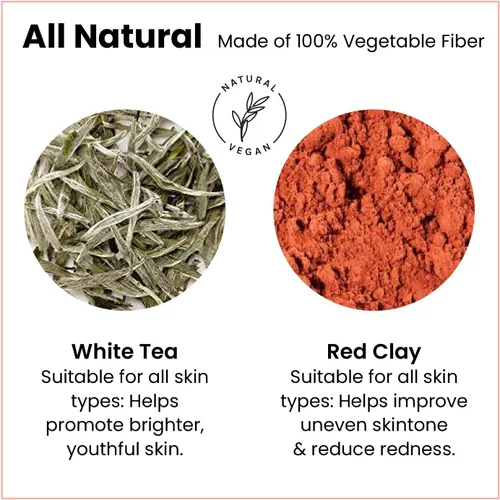 Miniatura 2 de Lindo Esponjas Konjac naturales para rostro y cuerpo, hechas de fibras vegetales, súper suaves y suaves, para limpieza facial y exfoliación