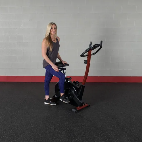 Miniatura 4 de Body-Solid (BFUB1R) La mejor bicicleta vertical de fitness con asiento ajustable y pantalla LED de resistencia magnética de 8 niveles para un fácil