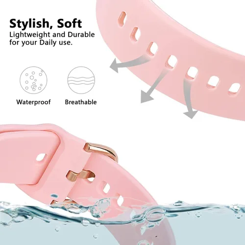 Miniatura 4 de ViCRiOR Paquete de 3 correas de reloj compatibles con Garmin Venu 4 1.614 in/Venu 3S/Venu 2S/Vivoactive 4S/Vivomove 3S, 0.71 pulgadas, silicona