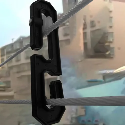 Miniatura 6 de Aifeier ET Paquete de 2 esparcidores de tendedero, polea separadora de tendedero de plástico de aluminio para cargas pesadas y tendedero largo