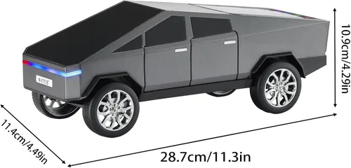 Miniatura 9 de Altavoz Bluetooth para camioneta futurista con pantalla LED - TWS estéreo, radio FM, reproducción USB/TF, faros LED, micrófono integrado, regalo