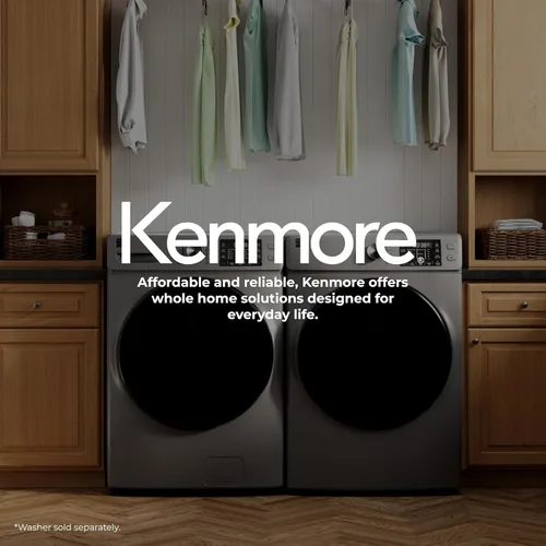 Miniatura 9 de Secadora de gas de carga frontal Kenmore de 8.0 pies cúbicos - Protector de arrugas con vapor Accela para reducir la estática y los olores - Secado