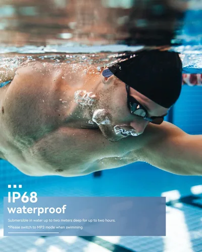 Miniatura 4 de SANOTO Auriculares de natación, auriculares de conducción ósea en el oído, Bluetooth 5.4, IPX8 impermeables para deportes, reproductor de MP3 8G