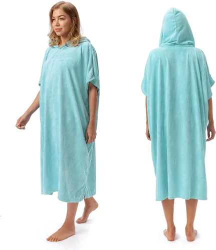Miniatura 15 de Catalonia Poncho absorbente de surf para hombres y mujeres, poncho de cambio de toalla de secado rápido, poncho de toalla con capucha para adultos