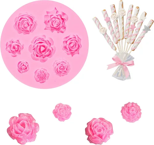 Miniatura 9 de YunKo W0770 8 Mini Arcos Silicona Fondant Moldes Chocolate Azúcar Candy Cake Pop Bow Craft Molds DIY Cake Decoración Molde Bowknot