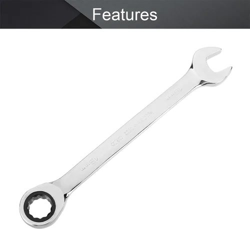Miniatura 3 de Utoolmart Llave combinada de trinquete, llave combinada de trinquete de extremo abierto de 0.630 in, métrica, construcción de acero al cromo Metal