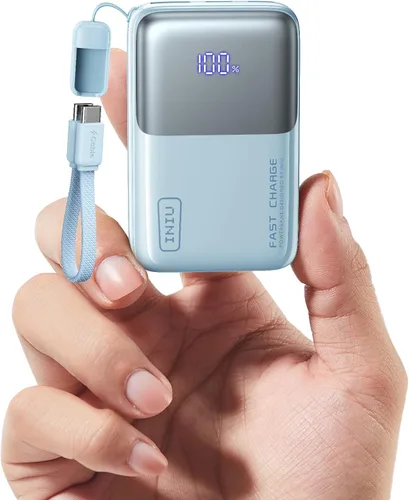 Miniatura 10 de INIU Cargador Portátil Mini, Pequeña Batería de Bolsillo de Carga Rápida de 45W PD de 10000mAh, USB C Entrada y Salida, Esencial de Viaje