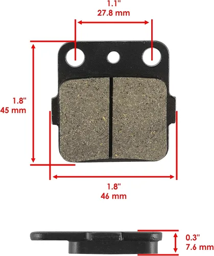 Miniatura 3 de Caltric Pastillas de freno delanteras y zapatas de freno traseras compatibles con Suzuki Lt-F250 Ozark 250 2007-2014