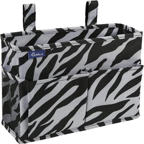Miniatura 27 de Surblue Caddy Organizador colgante, Bolsa de almacenamiento para cabecera para literas y camas de hospital, Azul Turquesa, L R-Teal