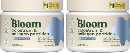 Miniatura 6 de Bloom Nutrition Paquete de polvo de calostro bovino, salud intestinal, apoyo inmunológico, suplemento para el crecimiento del cabello y belleza, sin
