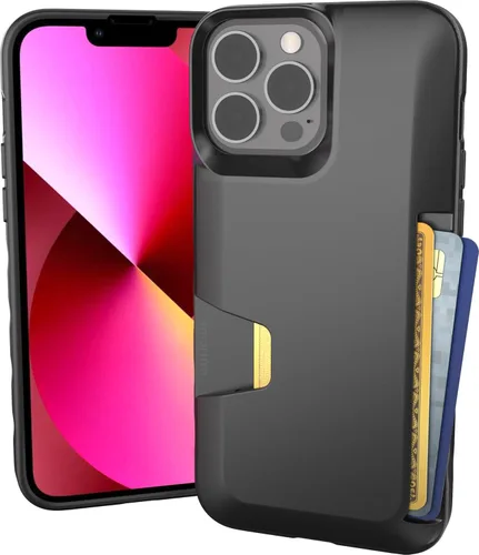 Smartish® Funda tipo cartera para iPhone 13 Pro Max - Wallet Slayer Vol. 1 [Delgada + Protectora] Con tarjetero para tarjetas de crédito - Probada