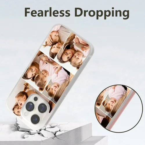 Miniatura 3 de Fundas de teléfono con collage de fotos, funda protectora de silicona para niñas, niños, mujeres, parejas, amigos, para iPhone 11, 12, 13, 14, 15