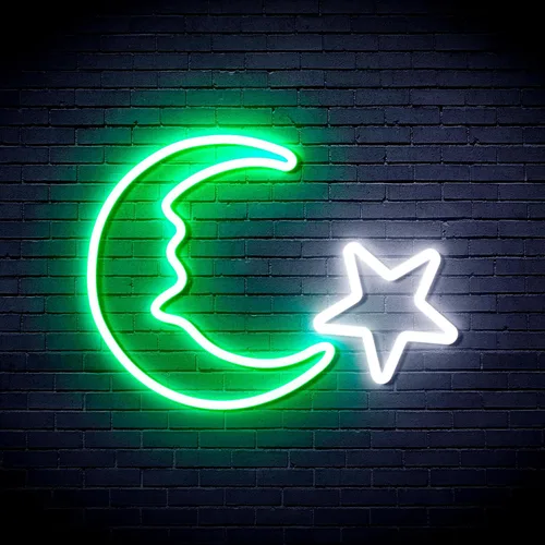 Miniatura 12 de ADVPRO Moon and Star Flex Silicone LED Neon Sign - Azul - st16s33-fnu0009-b