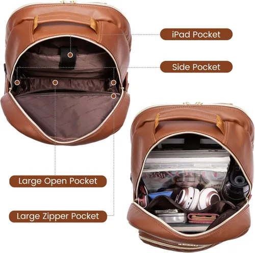 Miniatura 3 de LOVEVOOK Mochila de Viaje para Laptop Bolso para Mujeres Trabajo Negocios Bolsas de Computadora, 15,6 pulg.