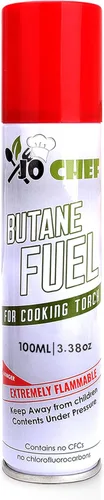 Jo Chef - Recarga de butano, recarga de combustible para antorcha de butano, cartucho de recarga de líquido para mechero de gas, fluido para soplete