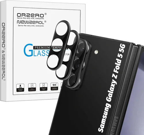 Miniatura 21 de Orzero Paquete de 2 protectores de lente de cámara compatible con Samsung Galaxy Z Fold 4 5G, protector de vidrio templado de 9 durezas HD