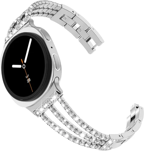 Miniatura 13 de FULLIFE Compatible with Samsung Galaxy Watch 7 6 5 4 FE Band 40mm 44mm for Women, Jewelry Metal Wristband Strap for Galaxy Watch 6 Classic 4 Classic
