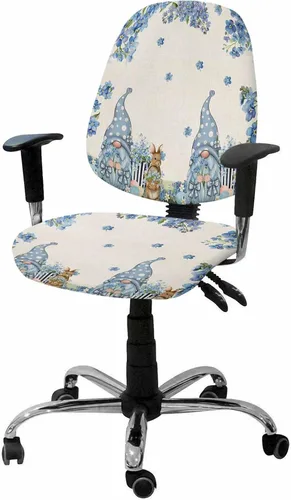 Miniatura 7 de Funda elástica para silla de oficina con diseño de flamenco de verano, funda de asiento para silla de computadora, fundas para respaldo, plantas
