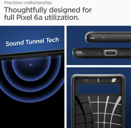 Miniatura 7 de Spigen Rugged Armor diseñado para Pixel 6a Case (2022) - Negro mate
