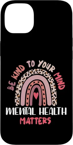 Miniatura 15 de iPhone 16 Mental Health Matters Rainbow Be Kind To Your Own Mind Case
