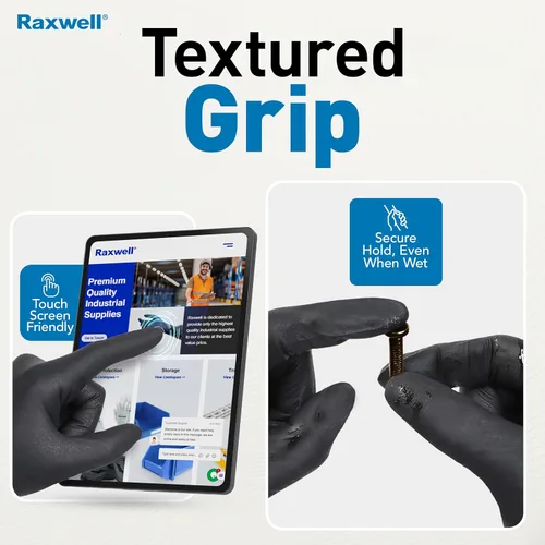 Miniatura 3 de Raxwell Disposable Nitrile Gloves - Food Grade Heavy-Duty Puncture Resistant Black Gloves for Cooking & Food Service
