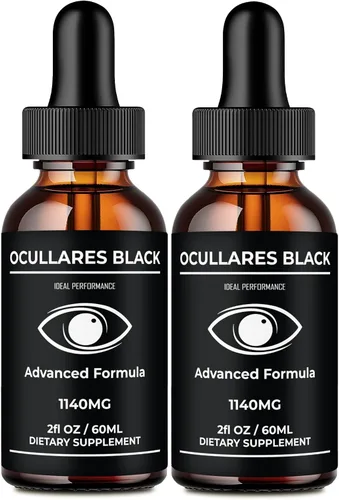 Ocullares Black Drops, goteros oficiales de Ocullares para la salud de ojos negros, máxima fuerza, bienestar visual natural y vista cristalina,