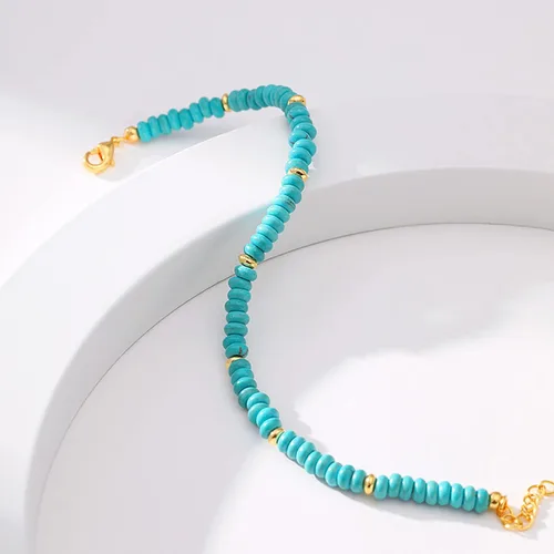 Miniatura 4 de Delicadas pulseras de oro para mujer, chapado en oro 18, ajustable, mal de ojo, mariposa, cuentas, perla, corazón, turquesa, hecha a mano para mujer
