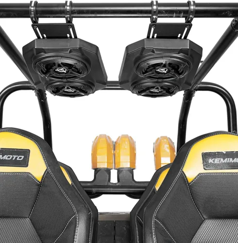 KEMIMOTO Sistema de sonido UTV de 6.5 pulgadas, altavoces UTV, barra de sonido estéreo superior Bluetooth para UTV, se adapta a jaulas de rollo de