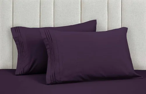Miniatura 51 de Mocassi Juego de sábanas de lujo de 4 piezas, calidad prémium de hotel de 1800 hilos, ajuste fácil, sábanas y fundas de almohada resistentes a