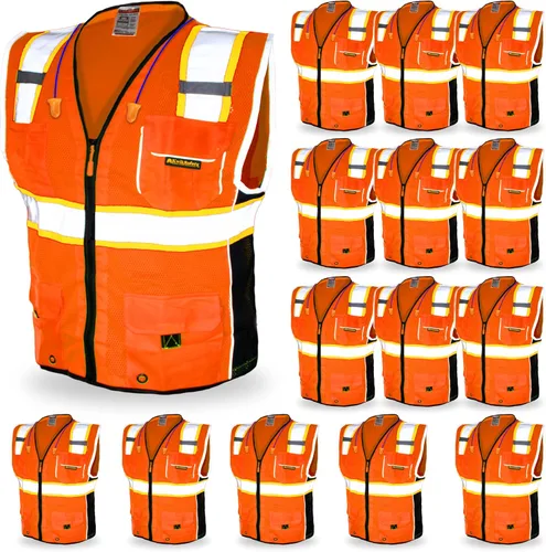 Miniatura 10 de KwikSafety - Charlotte, NC - CLASSIC & SUPREME Safety Vest [Jumbo Pocket] Class 2 Work PPE ANSI Tested OSHA Compliant