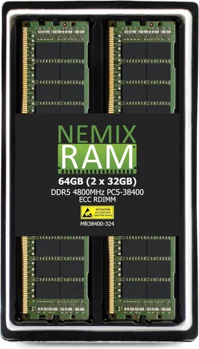 Miniatura 6 de NEMIX RAM Memoria de servidor registrada DDR5 4800MHz PC5-38400 2Rx8 1.1V CL40 288-PIN ECC RDIMM de 32 GB (1 x 32 GB)