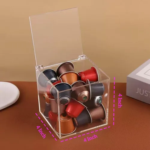 Miniatura 2 de KissYou Cajas de acrílico con tapa con bisagras, cajas pequeñas de Lucite, caja de exhibición transparente para regalos, golosinas y accesorios