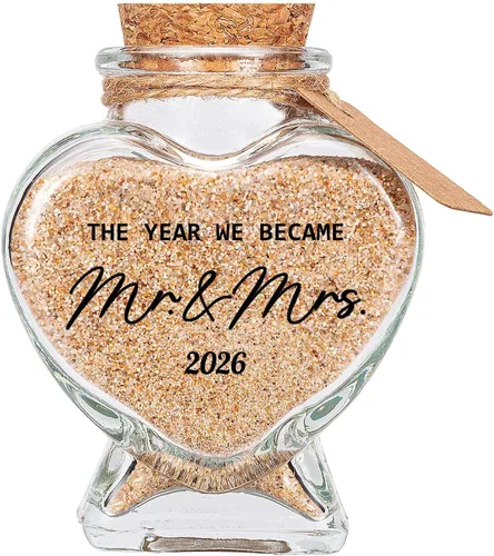 Miniatura 9 de Mr&Mrs - Tarro de recuerdo de arena 2026, despedida de soltera, boda, compromiso, luna de miel, regalo de viaje para parejas, recién casados