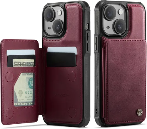 Miniatura 46 de Vinich Funda tipo cartera para iPhone 11 con tarjetero, bloqueo RFID, ranuras de crédito, función atril, a prueba de golpes, para iPhone 11 de 6.1