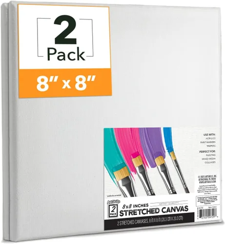 Miniatura 16 de ArtSkills Lienzo estirado para pintar, lienzos de 16 x 20 pulgadas, suministros de pintura para artistas, paquete de lienzo en blanco, paquete de 2