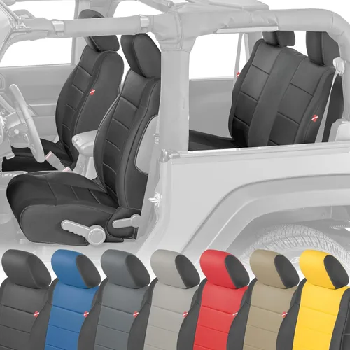 Miniatura 10 de Diver Down Neoprene Seat Cover Set - Fits Jeep JK 2007-2018 Wrangler 2-Door - Front and Back Seat Set - Custom Fit - Soft Padded Cushion Feel