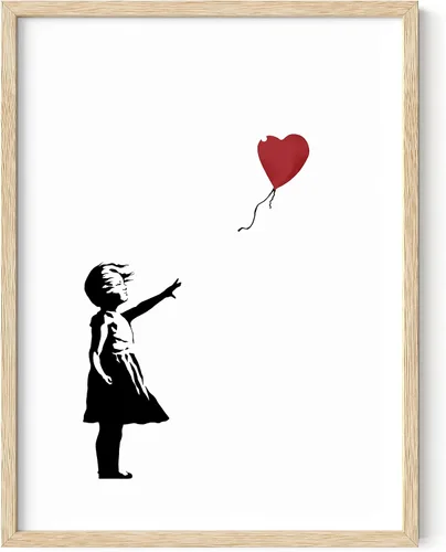 Miniatura 31 de HAUS AND HUES Póster de arte callejero Banksy - Arte pop grafiti - Sin marco 12"x16" Banksy Pulp Fiction