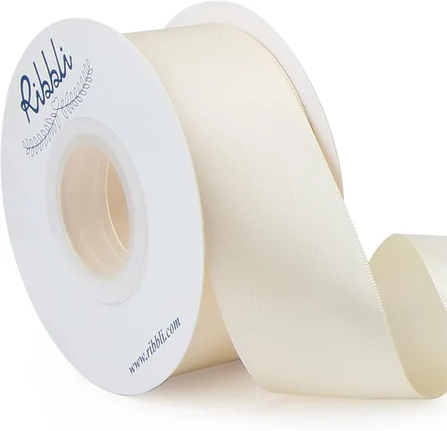 Miniatura 94 de Ribbli - Cinta de satén de doble cara dorada, 1 pulgada x 25 yardas, uso para ramo de lazos, envoltura de regalos, decoración de boda Dorado