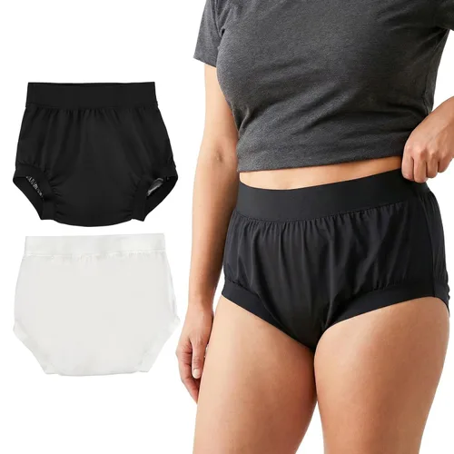 AQX Pantalones de plástico para adultos, ropa interior impermeable reutilizable para incontinencia, a prueba de fugas, fundas de pañales de tela de