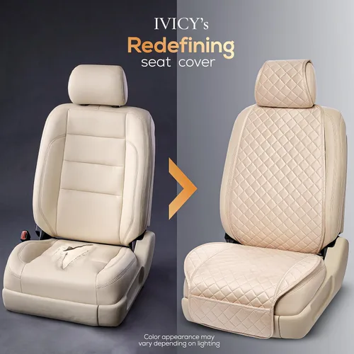 Miniatura 6 de IVICY Funda de asiento delantero de automóvil de gamuza sintética, protector de asiento antideslizante para la mayoría de automóviles, SUV