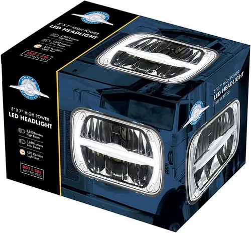 Miniatura 7 de 5" x 7" Luz LED rectangular con luz LED Bar