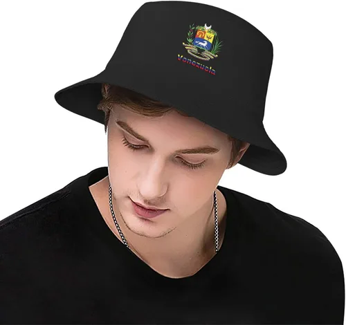 Miniatura 6 de Sombrero de pescador con logotipo de la bandera de Venezuela de doble tejido para mujeres y hombres, sombrero de pescador para adultos, sombrero