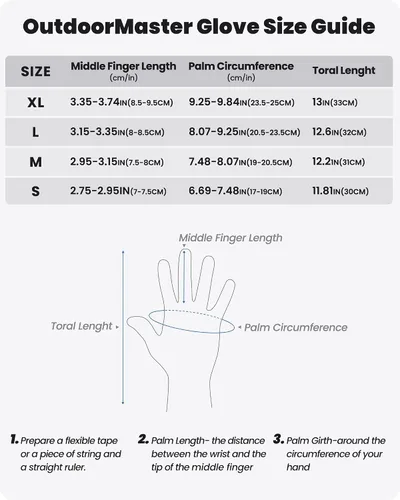 Miniatura 7 de OutdoorMaster Guantes de esquí y nieve guantes térmicos impermeables de invierno para hombres y mujeres adultos deportes de invierno esquí snowboard