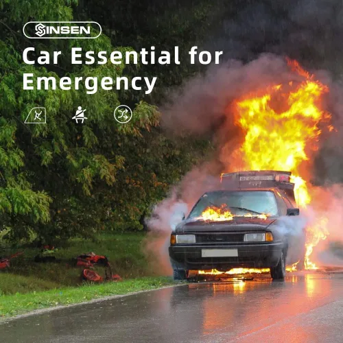 Miniatura 9 de SINSEN Martillo de seguridad para automóvil, paquete de 2 interruptores de vidrio y cortador de cinturón de seguridad, llavero de emergencia, kit