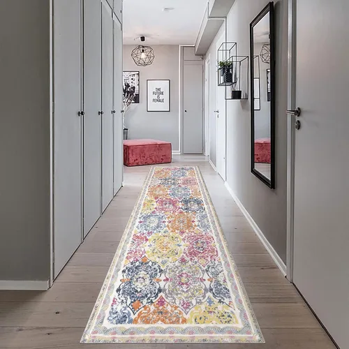 Miniatura 34 de Vaukki - Alfombra de pasillo, suave y peluda, alfombra antideslizante lavable, para lavandería, cocina, granja, baño, entrada y dormitorio